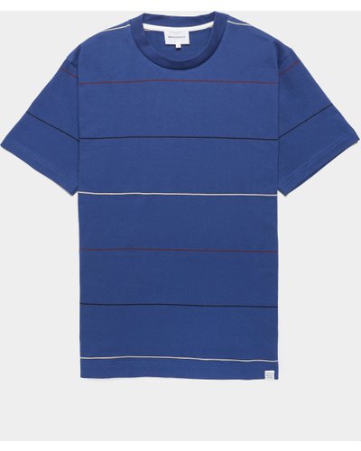 Men's Norse Projects Thin Stripe Short Sleeve T-Shirt Blue, Blue